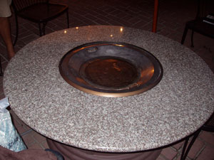 Fire pit table designed by moderustic