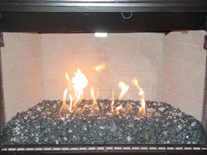 fire glass for modern fireplace