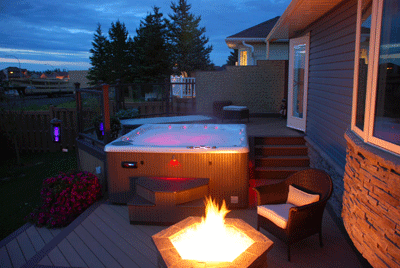 deck fire pits with fire glass stones