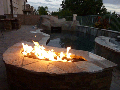 pool side fire pits